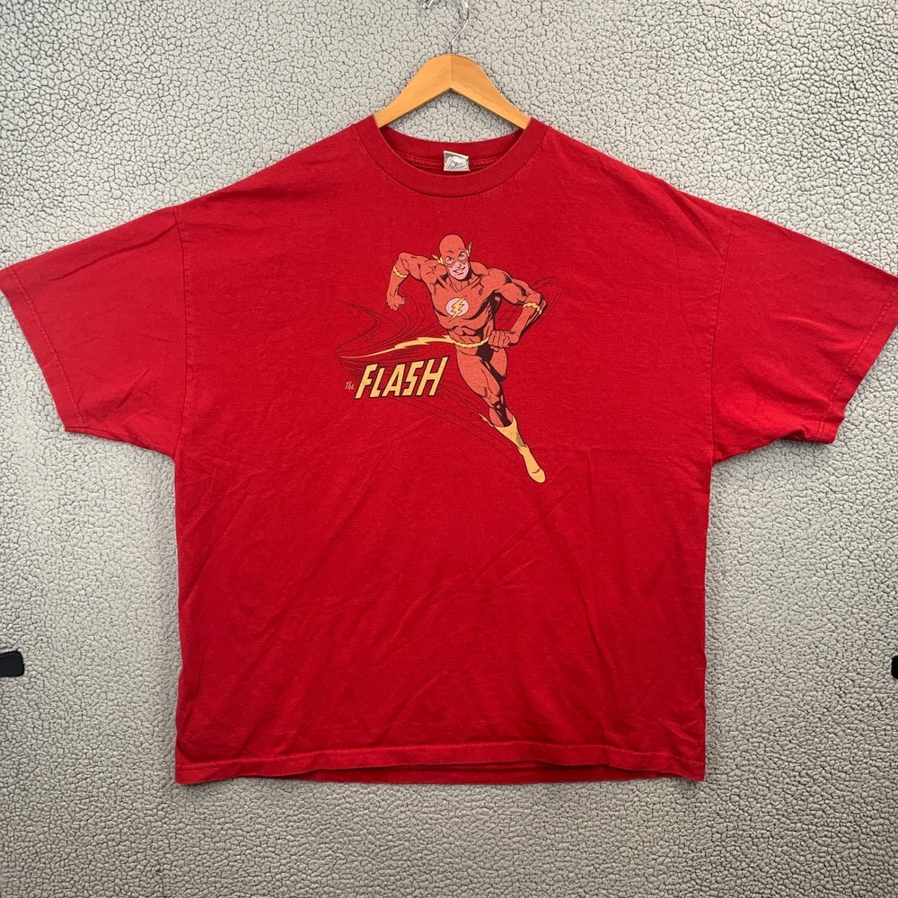 VINTAGE The Flash DC Comics Originals Red Adult Tee T Shirt 3XL